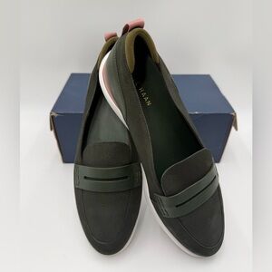 Cole Haan Women's Lady Essex Penny Loafer Dark Kombu Leather SZ 11